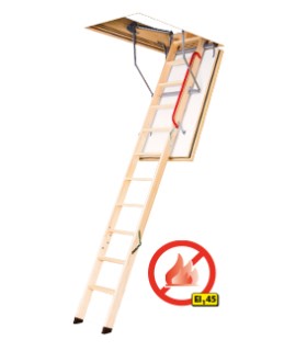 scala retrattile sezionale pieghevole di legno ignifuga Soddisfa la normativa EN 13501-2