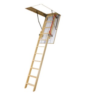 scala retrattile scorrevole in pino  portata 160 kg
