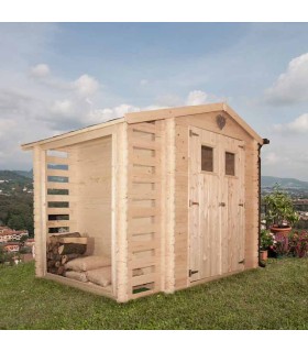 Casette di legno per giardini a prezzi bassi e spedizione gratuita su arredo edilizia shop Ava con legnaia 256X200