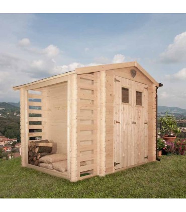 Casette di legno per giardini a prezzi bassi e spedizione gratuita su arredo edilizia shop Ava con legnaia 256X200