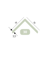 ANGOLARE ESPANSO paraspigolo PVC 30x30
