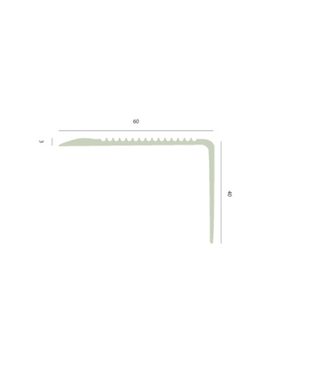 profilo paragradino spigolo vivo  PVC   vendita online e in show room consegna in Italia ed Europa a prezzi bassi