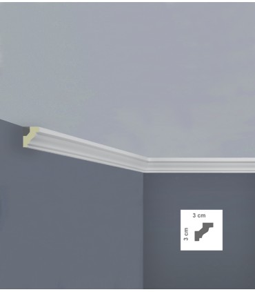 C3230 cornice in poliuretano 3*3 per soffitto acquista online Bovelacci su arredoedilizia.shop prezzi bassi Italia Europa