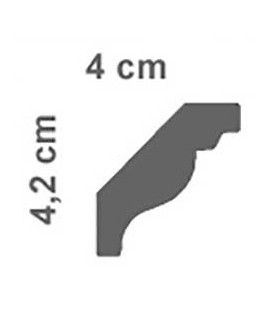 C3015 cornice in poliuretano 4*4,2 per soffitto acquista online Bovelacci su arredoedilizia.shop prezzi bassi Italia Europa