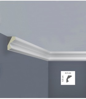 C3322 cornice in poliuretano 4,5*5,5 per soffitto acquista online Bovelacci su arredoedilizia.shop prezzi bassi Italia Europa