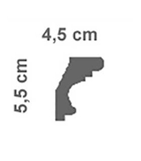 C3322 cornice in poliuretano 4,5*5,5 per soffitto acquista online Bovelacci su arredoedilizia.shop prezzi bassi Italia Europa