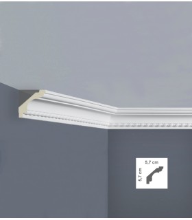 C3128 cornice in poliuretano 5,7*5,7 per soffitto acquista online Bovelacci su arredoedilizia.shop prezzi bassi Italia Europa