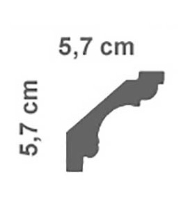 C3128 cornice in poliuretano 5,7*5,7 per soffitto acquista online Bovelacci su arredoedilizia.shop prezzi bassi Italia Europa