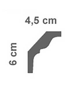 C3018 cornice in poliuretano 4,5*6 per soffitto acquista online Bovelacci su arredoedilizia.shop prezzi bassi Italia Europa