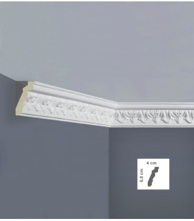 C3008 cornice in poliuretano 4*6,8 per soffitto acquista online Bovelacci su arredoedilizia.shop prezzi bassi Italia Europa