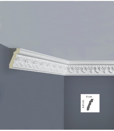 C3008 cornice in poliuretano 4*6,8 per soffitto acquista online Bovelacci su arredoedilizia.shop prezzi bassi Italia Europa