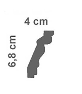 C3008 cornice in poliuretano 4*6,8 per soffitto acquista online Bovelacci su arredoedilizia.shop prezzi bassi Italia Europa