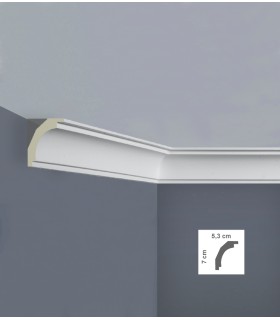 C3016 cornice in poliuretano 5,3*7 per soffitto acquista online Bovelacci su arredoedilizia.shop prezzi bassi Italia Europa