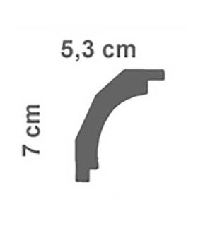 C3016 cornice in poliuretano 5,3*7 per soffitto acquista online Bovelacci su arredoedilizia.shop prezzi bassi Italia Europa
