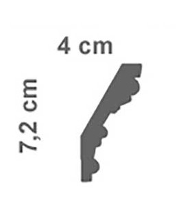 C3009 cornice in poliuretano 4*7,2 per soffitto acquista online Bovelacci su arredoedilizia.shop prezzi bassi Italia Europa