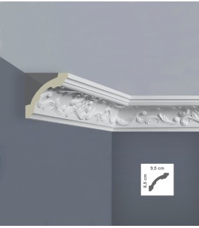 C3033 cornice in poliuretano 9,5*8,5 per soffitto acquista online Bovelacci su arredoedilizia.shop prezzi bassi Italia Europa