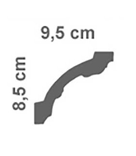 C3033 cornice in poliuretano 9,5*8,5 per soffitto acquista online Bovelacci su arredoedilizia.shop prezzi bassi Italia Europa