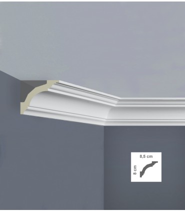 C3019 cornice in poliuretano 8,5*8 per soffitto acquista online Bovelacci su arredoedilizia.shop prezzi bassi Italia Europa