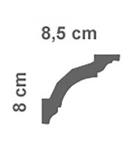 C3019 cornice in poliuretano 8,5*8 per soffitto acquista online Bovelacci su arredoedilizia.shop prezzi bassi Italia Europa