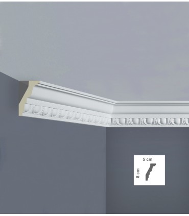 C3203 cornice in poliuretano 5*8 per soffitto acquista online Bovelacci su arredoedilizia.shop prezzi bassi Italia Europa