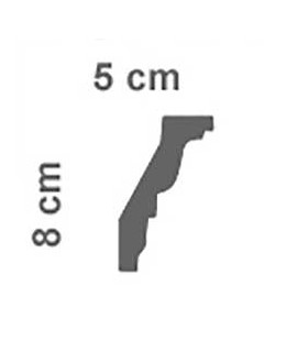 C3203 cornice in poliuretano 5*8 per soffitto acquista online Bovelacci su arredoedilizia.shop prezzi bassi Italia Europa