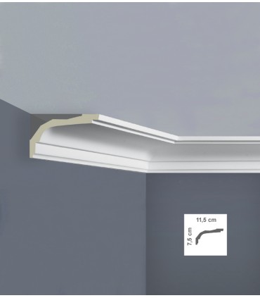 C3017 cornice in poliuretano 11,5*7,5 per soffitto acquista online Bovelacci su arredoedilizia.shop prezzi bassi Italia Europa