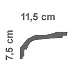 C3017 cornice in poliuretano 11,5*7,5 per soffitto acquista online Bovelacci su arredoedilizia.shop prezzi bassi Italia Europa