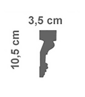 C3001 cornice in poliuretano 3,5X10,5 per soffitto acquista online Bovelacci su arredoedilizia.shop prezzi bassi Italia Europa