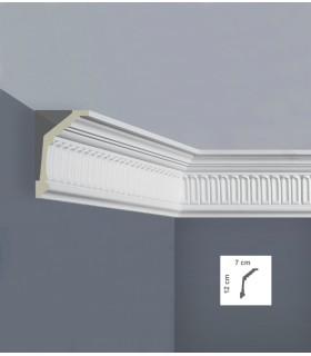 C3044 cornice in poliuretano 7*12 per soffitto acquista online Bovelacci su arredoedilizia.shop prezzi bassi Italia Europa