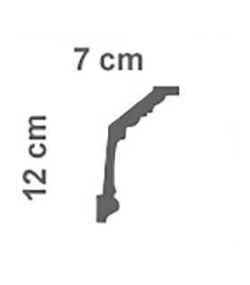 C3044 cornice in poliuretano 7*12 per soffitto acquista online Bovelacci su arredoedilizia.shop prezzi bassi Italia Europa