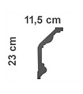 C3332 cornice in poliuretano 11,5*23 per soffitto acquista online Bovelacci su arredoedilizia.shop prezzi bassi Italia Europa