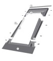EZA-P Raccordo rialzato di 10° per coperture sagomate fino 45 mm
