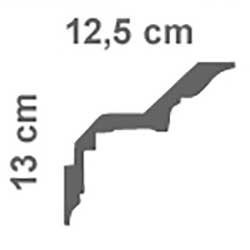 sezione di cornice in poliuretano a led 