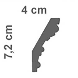 cornice in polistirolo 4 x 7,2