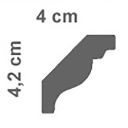 cornice in polistirolo 4 x 4,2