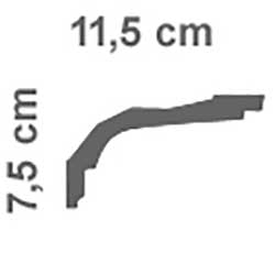 cornice in polistirolo 11,5X7,5