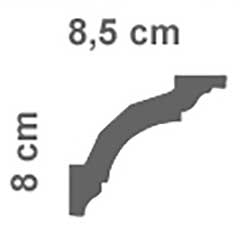 cornice in polistirolo 8,5 X 8