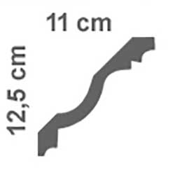 sezione di cornice in poliuretano a led 