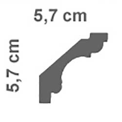 cornice in polistirolo 5,7 x 5,7