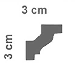 cornice in polistirolo 3 x 3