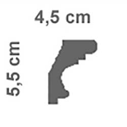 cornice in polistirolo 4,5 x 5,5