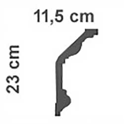 cornice in polistirolo  11,5 X 23