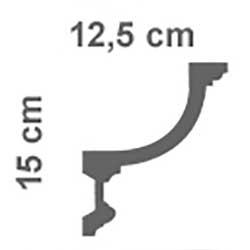sezione di cornice in poliuretano a led 