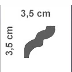 cornice in polistirolo 3,5x3,5