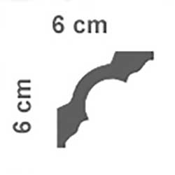 cornice in polistirolo 6 x 6