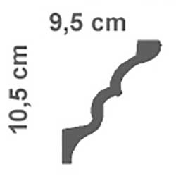 cornice in polistirolo 9,5 x 10,5