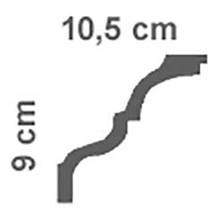 cornice in polistirolo 10,5 x 9 