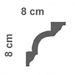 cornice in polistirolo 8 x 8