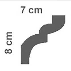 cornice in polistirolo 3,5x3,5