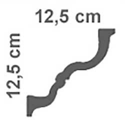 cornice in polistirolo 12,5 x 12,5